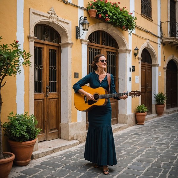 Peut-on louer une maison de vacances en Andalousie avec des cours de guitare flamenco et des visites de sites historiques?
